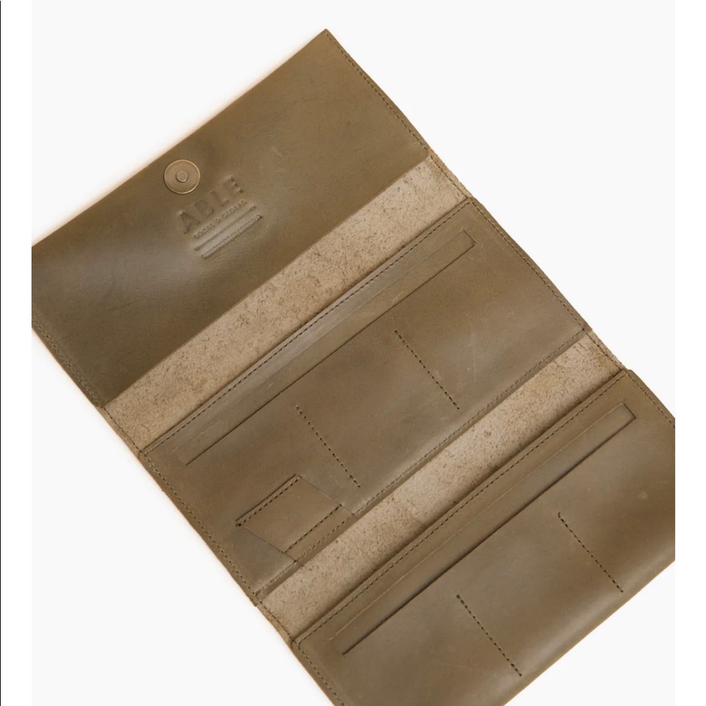 Able Olive Green Clutch
